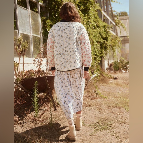 The Great. The Reversible Quilted Bomber - White XS / 0 - Picture 2 of 12